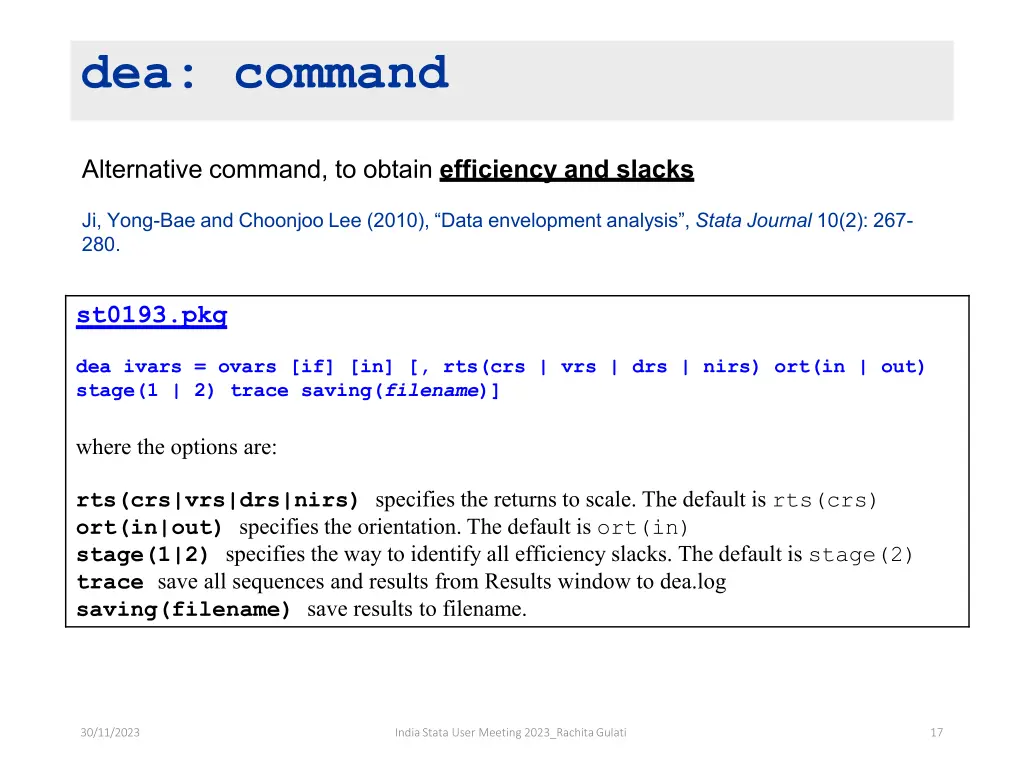 dea command
