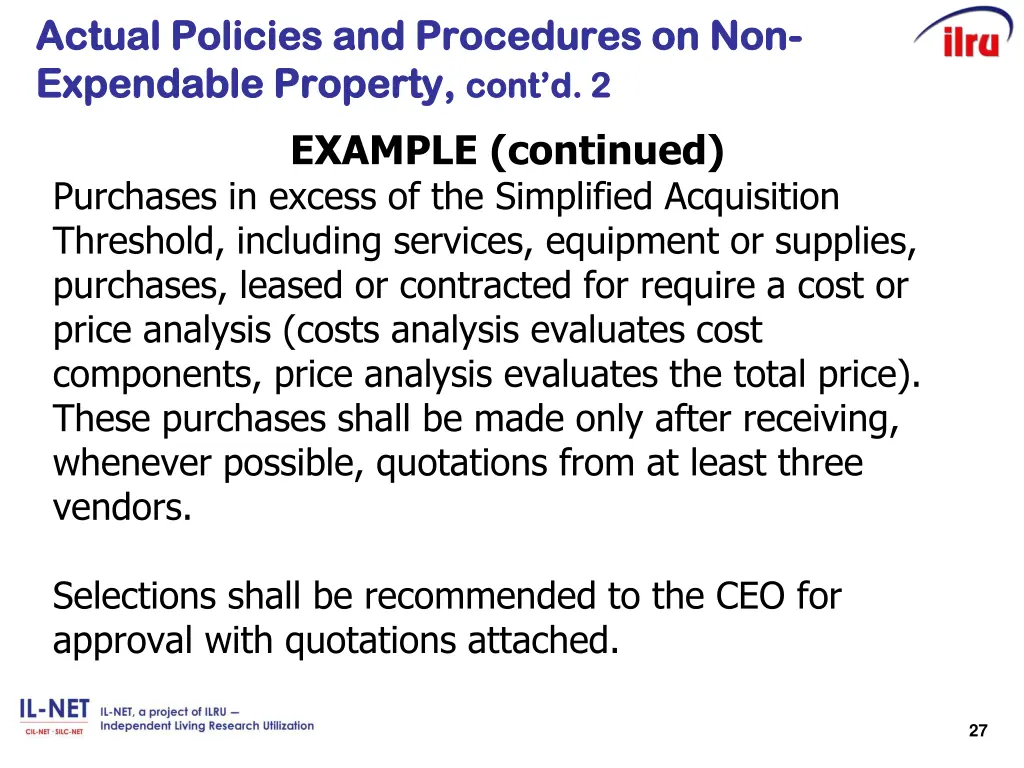 actual actual policies and procedures
