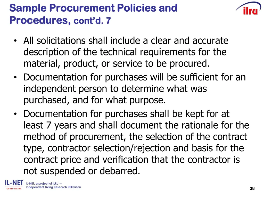 sample procurement policies and sample 3