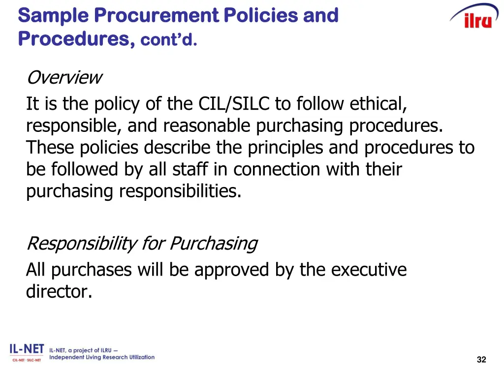 sample procurement policies and sample