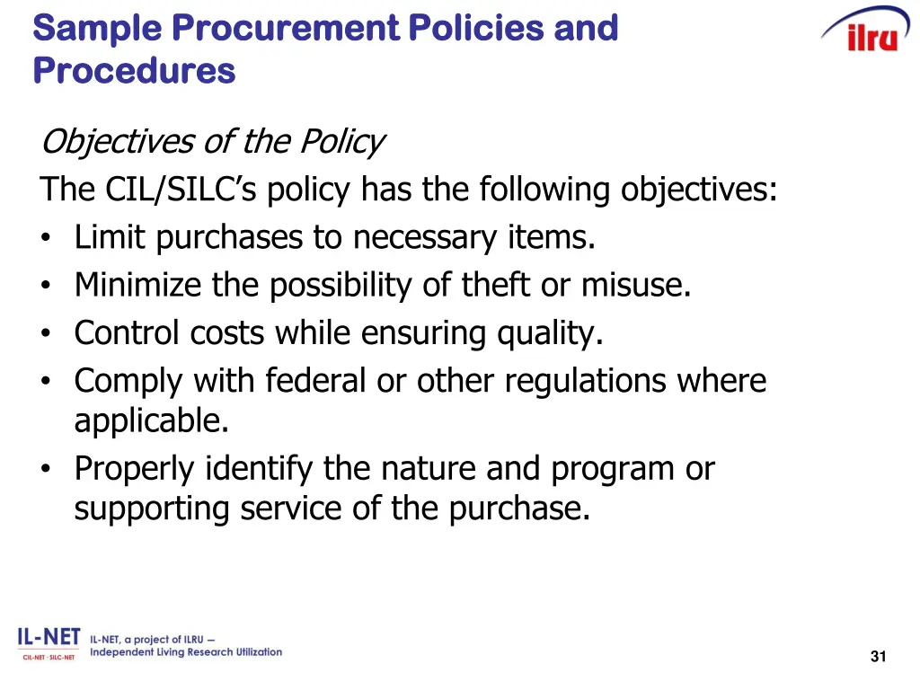 sample procurement policies sample procurement