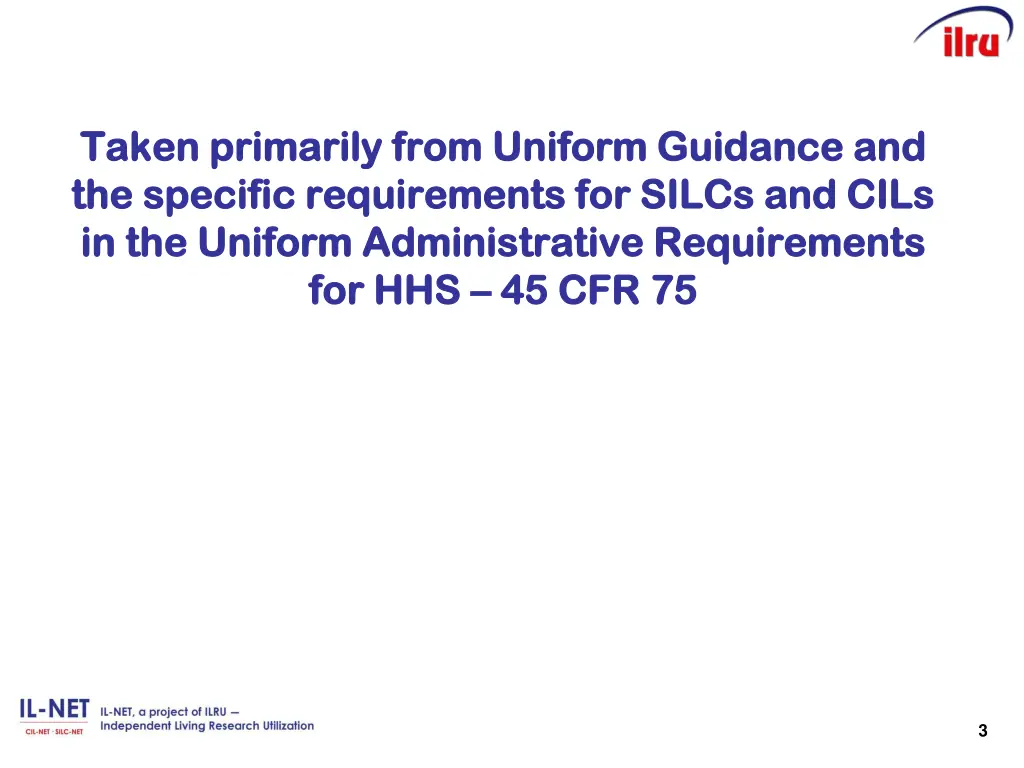 taken primarily from uniform guidance and taken