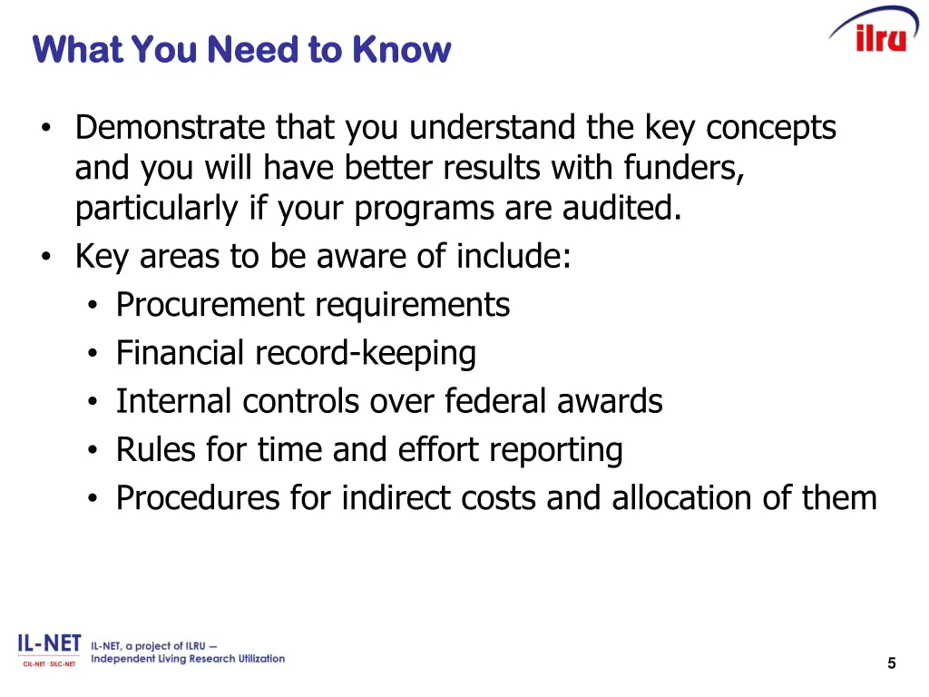 what you need to know what you need to know