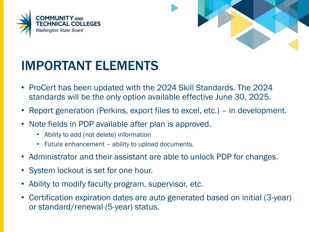 important elements