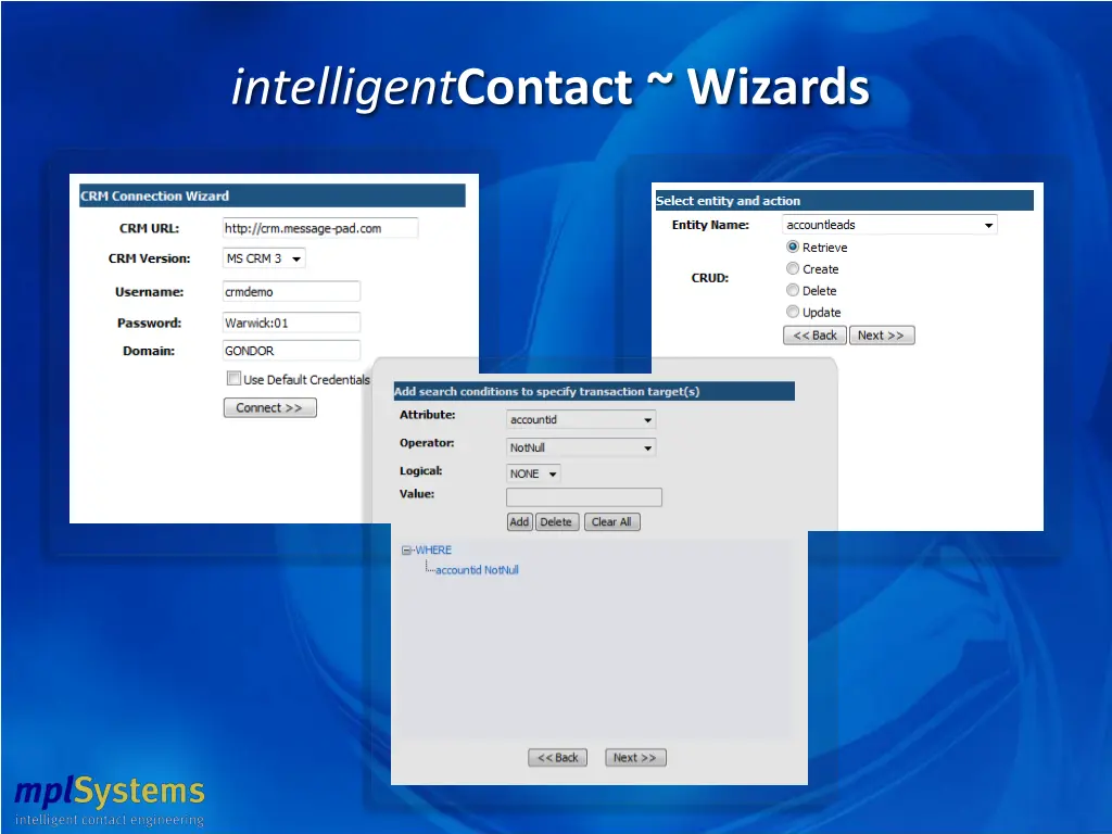 intelligent contact wizards