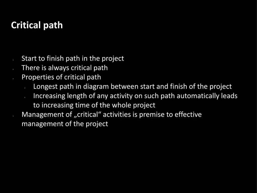 critical path