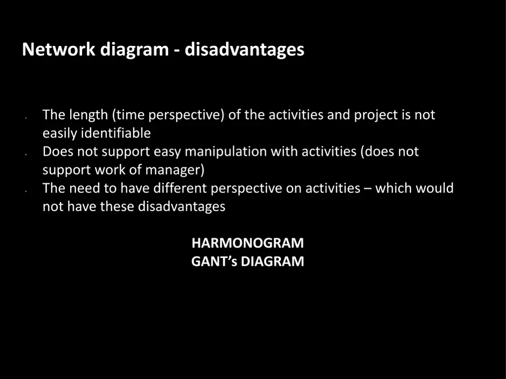 network diagram disadvantages