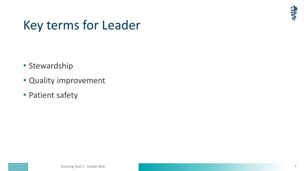 key terms for leader