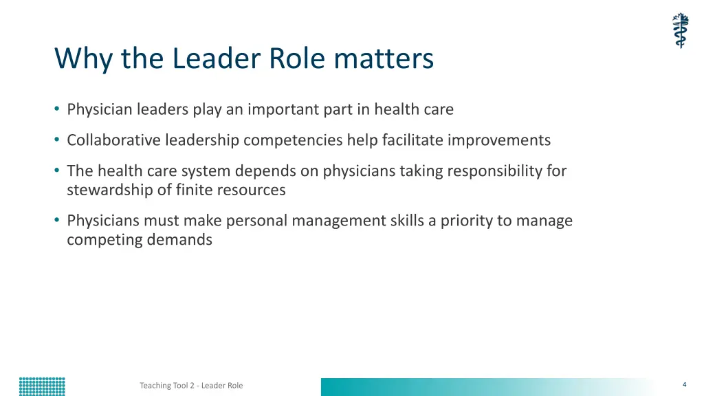 why the leader role matters