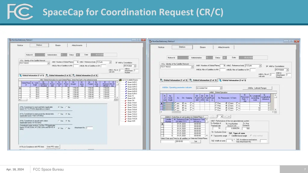 spacecap for coordination request cr c 1