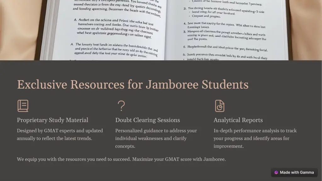 exclusive resources for jamboree students