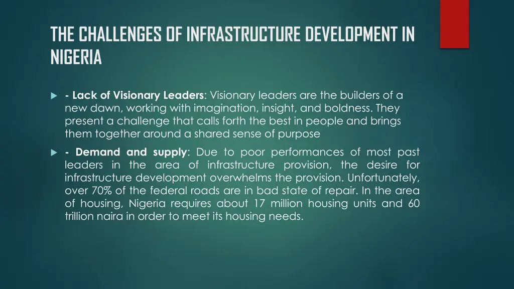 the challenges of infrastructure development