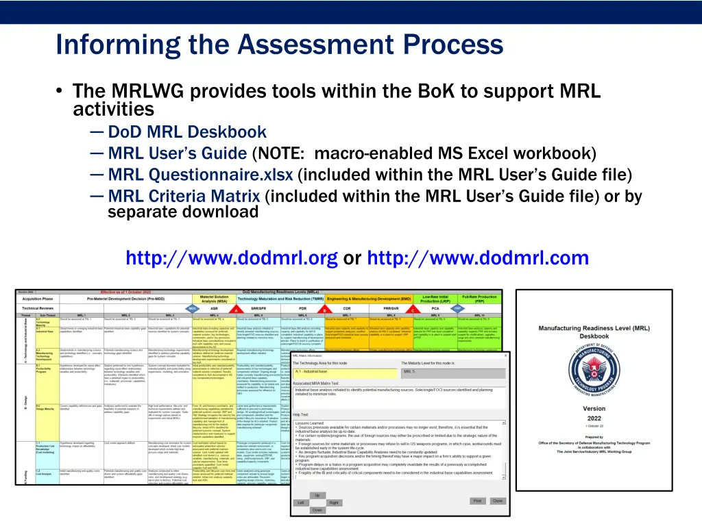 informing the assessment process