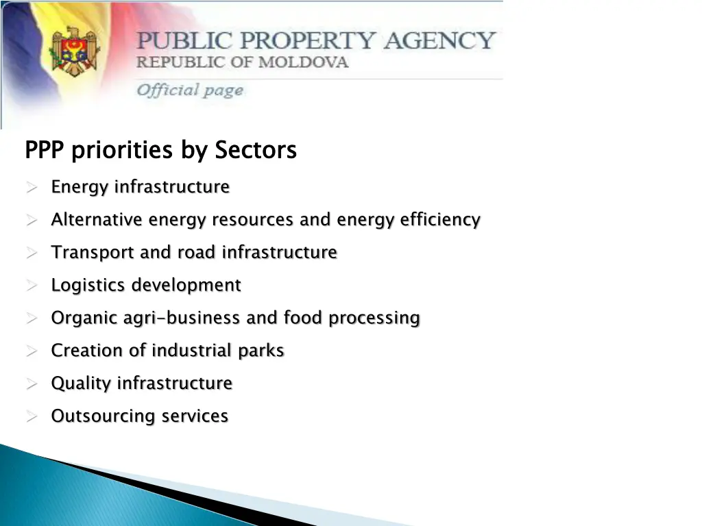 ppp priorities by energy infrastructure