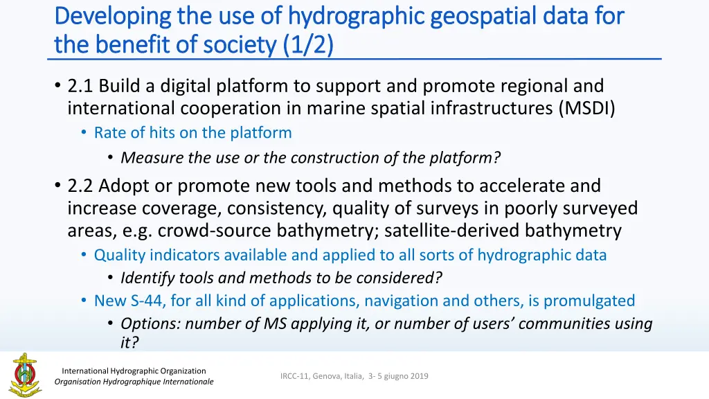 developing the use of hydrographic geospatial