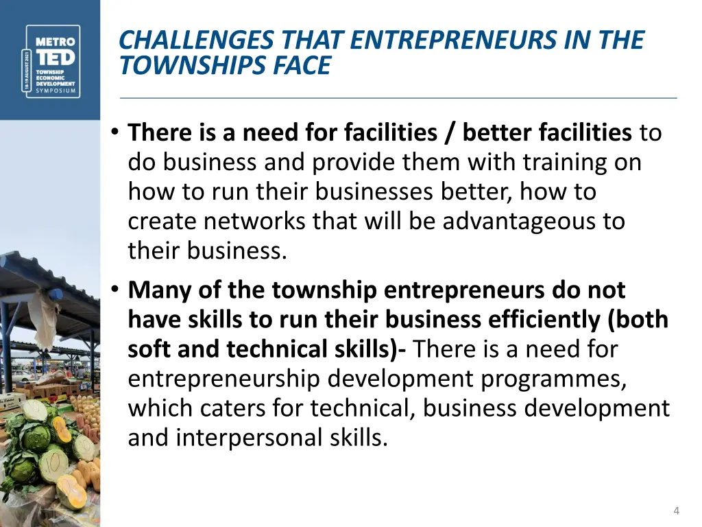 challenges that entrepreneurs in the townships