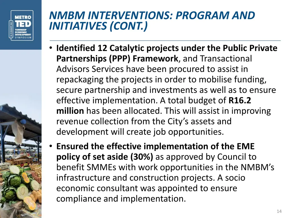 nmbm interventions program and initiatives cont 5