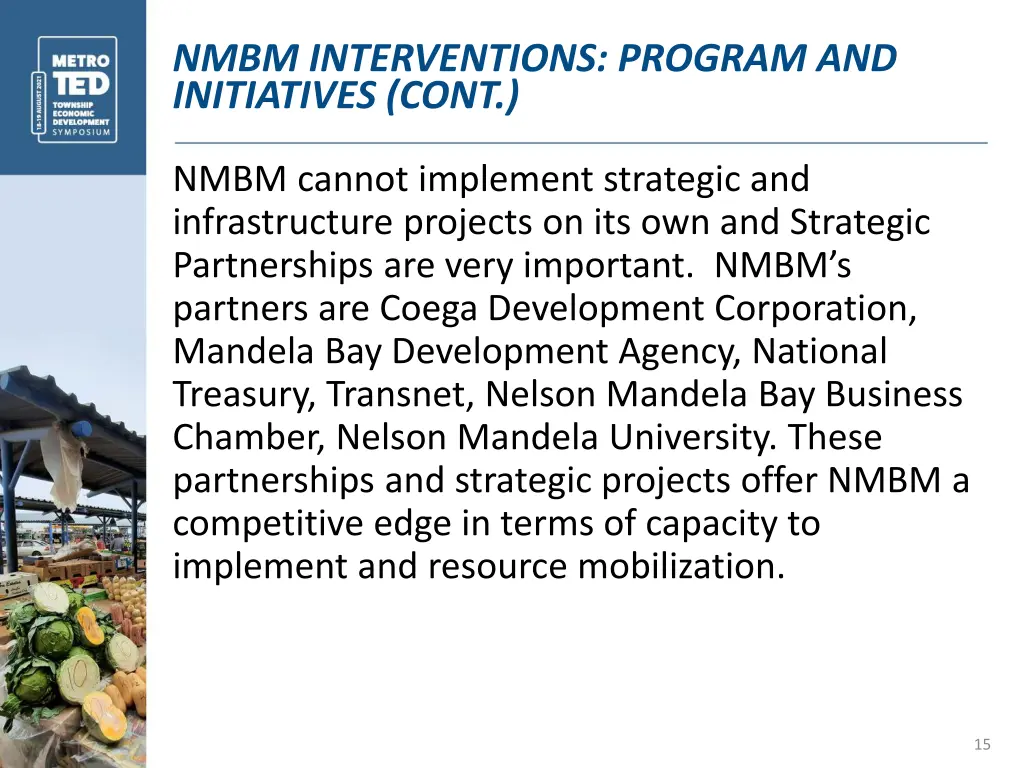 nmbm interventions program and initiatives cont 6