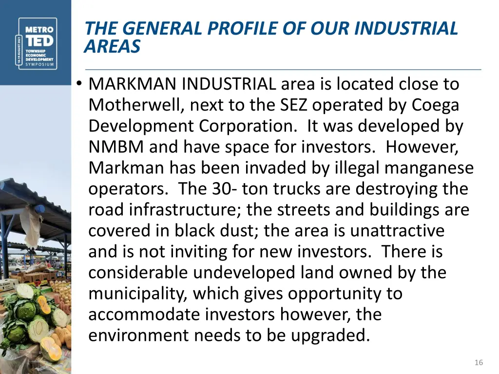 the general profile of our industrial areas