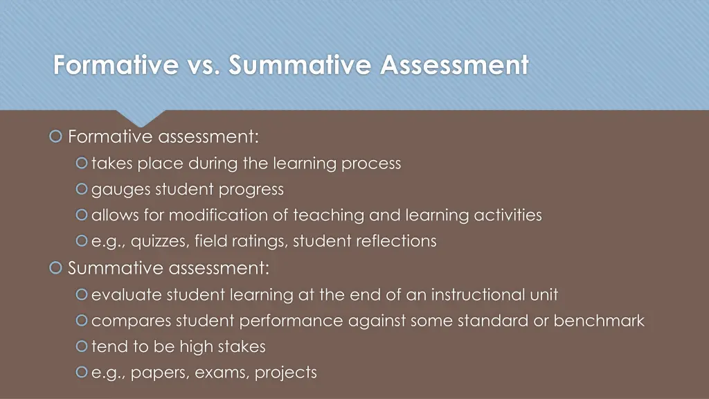 formative vs summative assessment