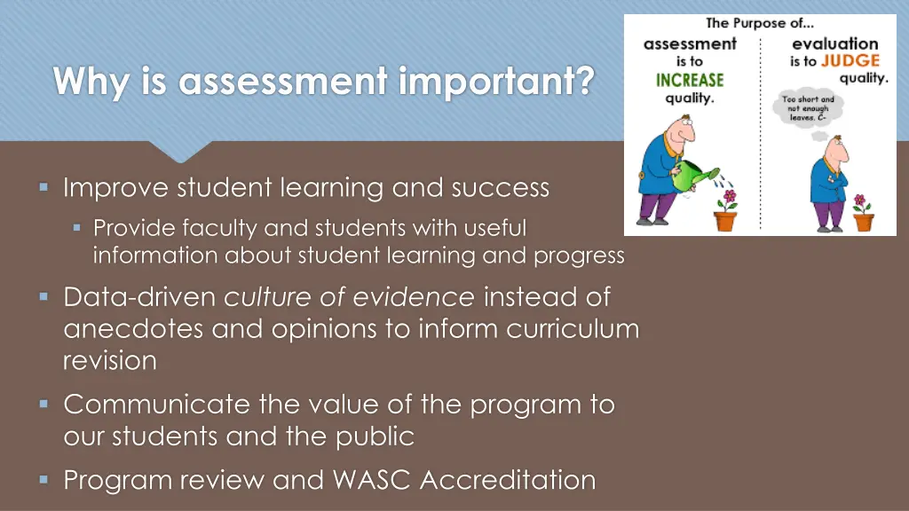 why is assessment important