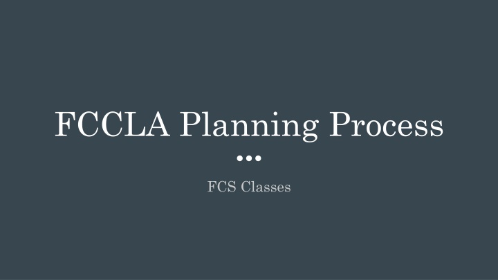 fccla planning process