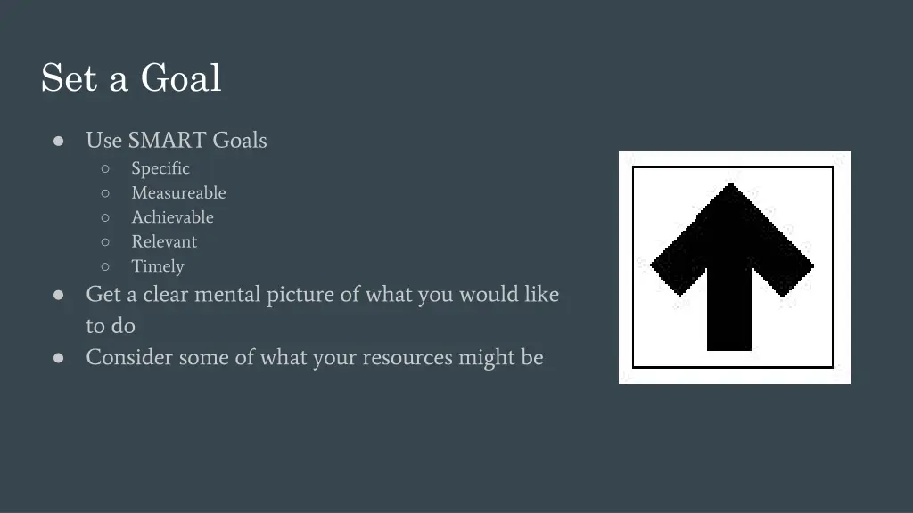 set a goal