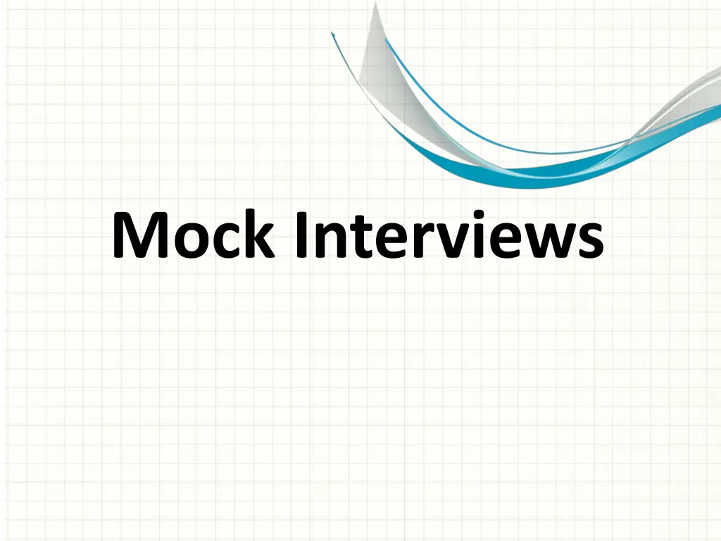 mock interviews