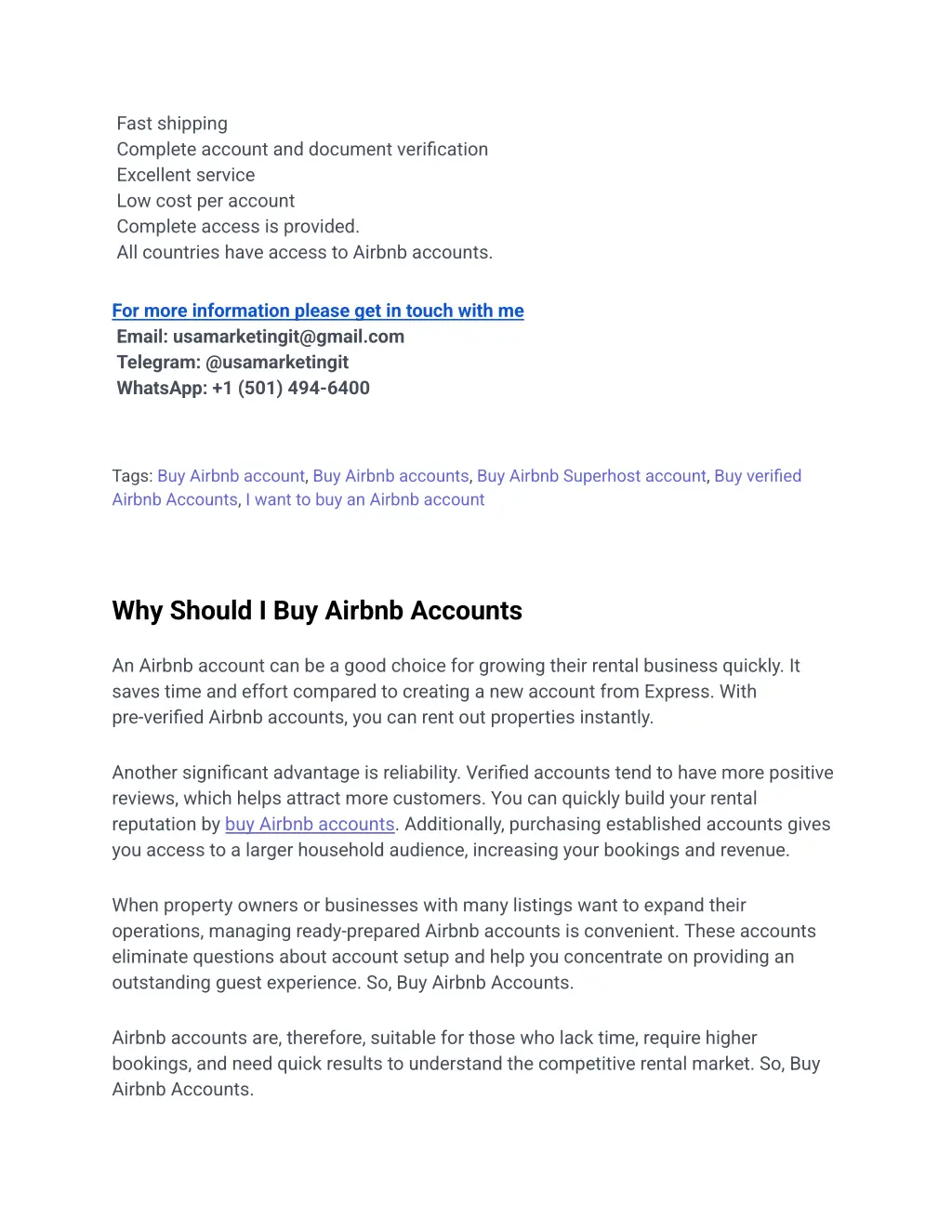 fast shipping complete account and document