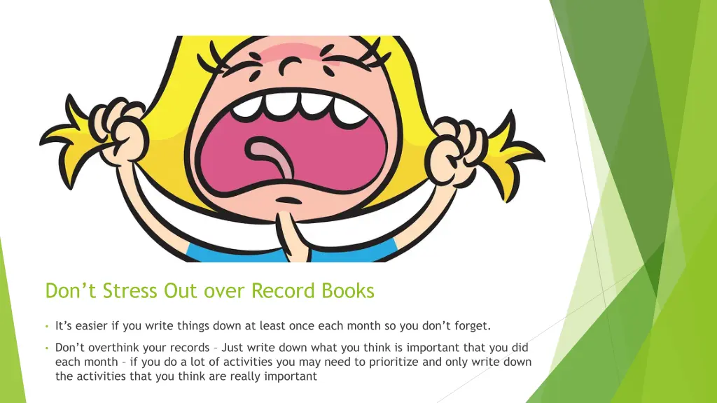 don t stress out over record books