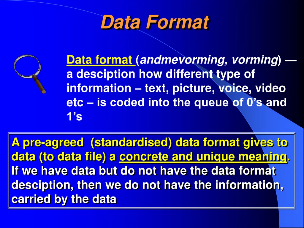 data format