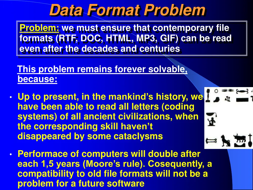 data format problem problem we must ensure that