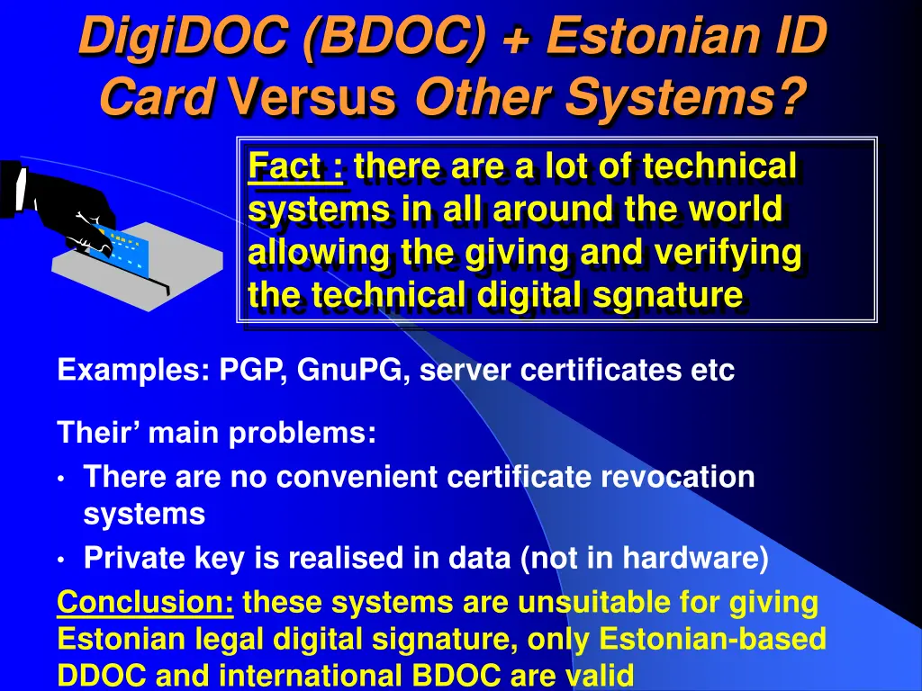 digidoc bdoc estonian id card versus other