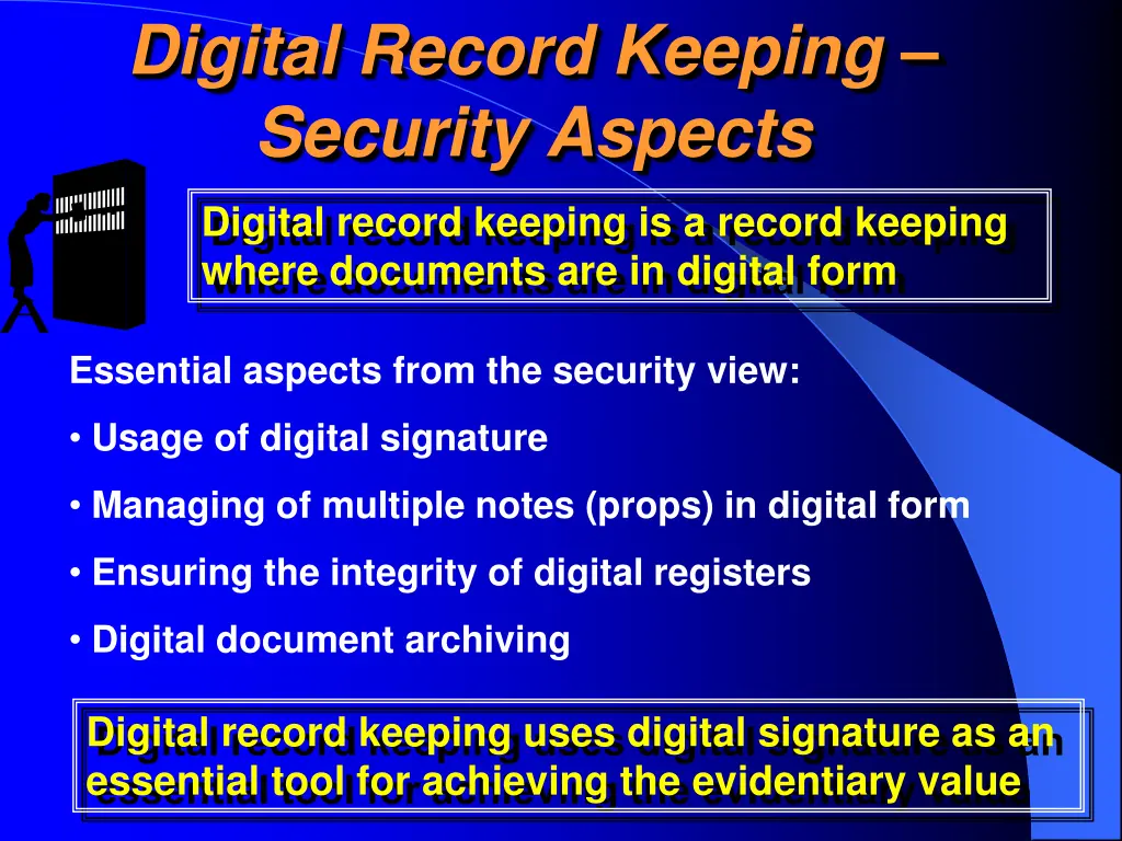digital record keeping security aspects
