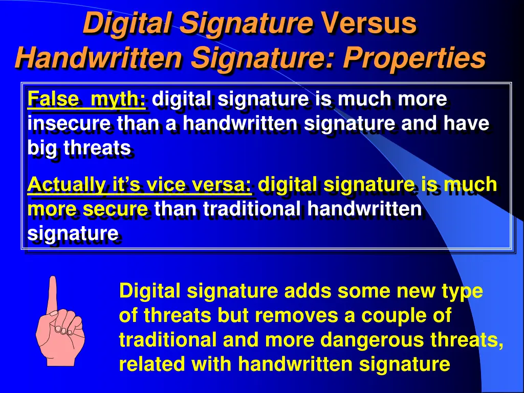digital signature versus handwritten signature