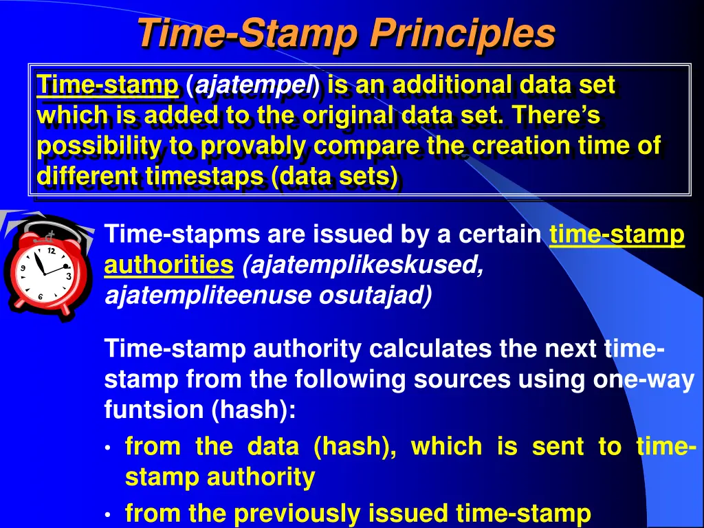 time stamp principles