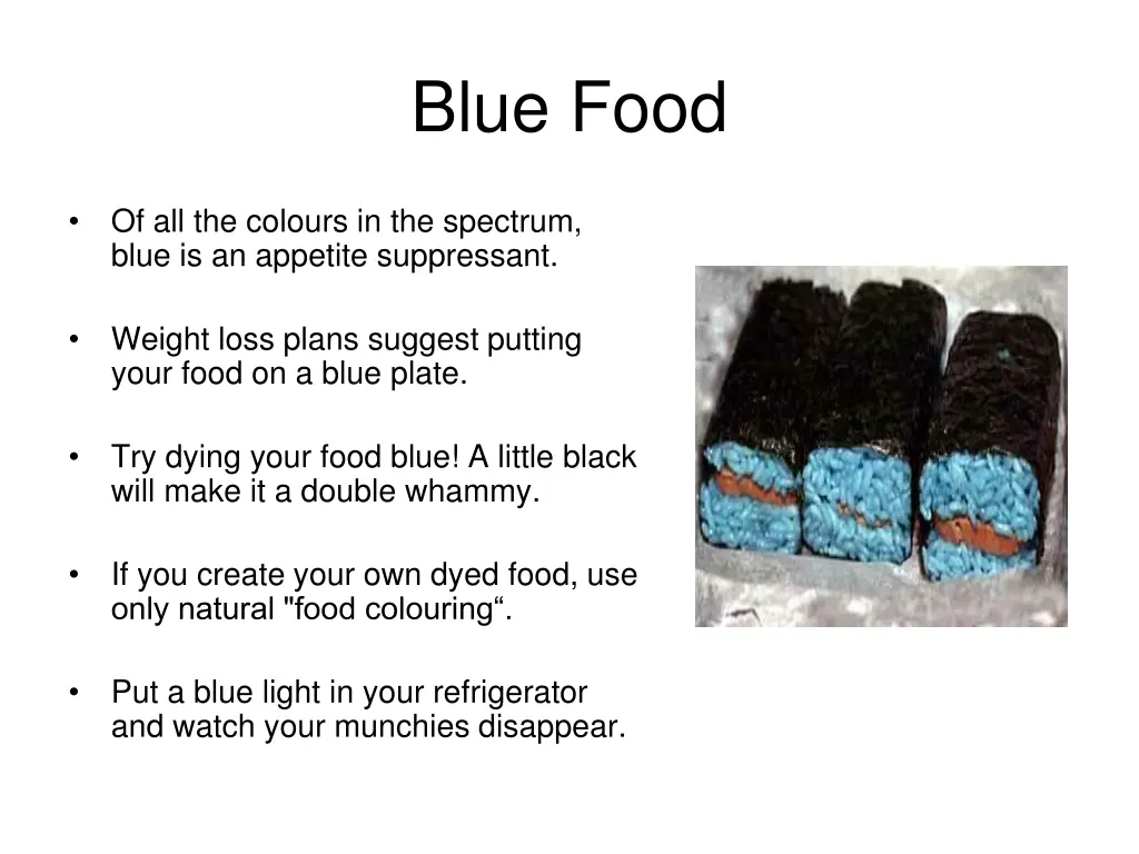 blue food