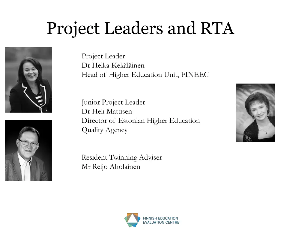 project leaders and rta