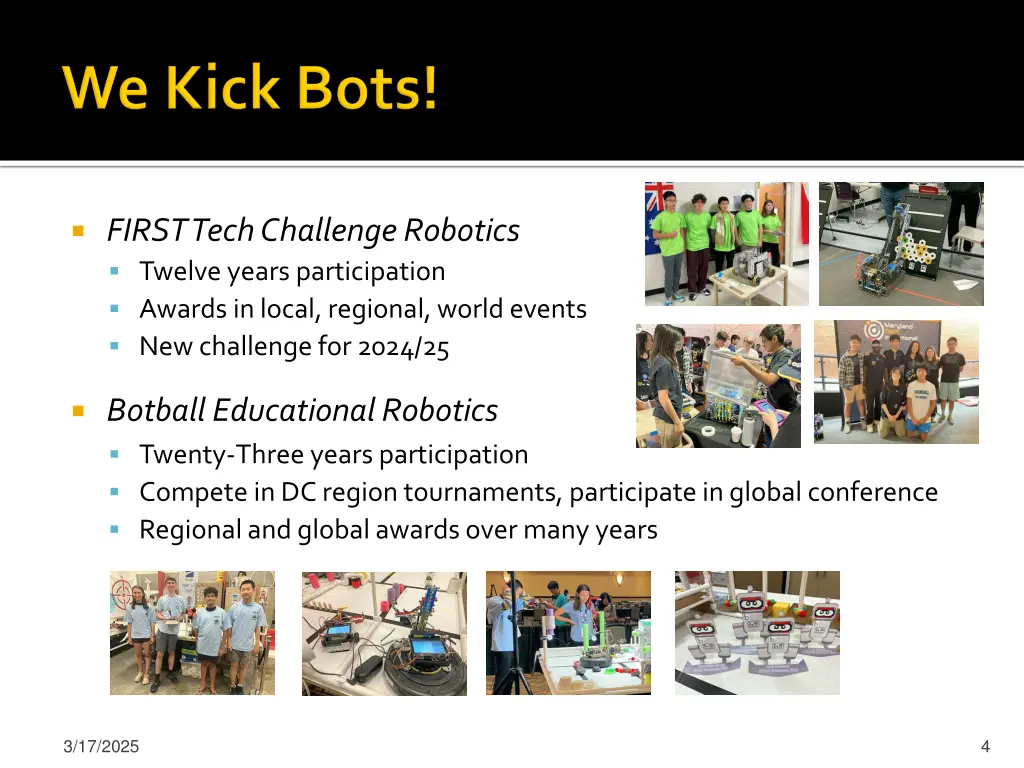 first tech challenge robotics twelve years