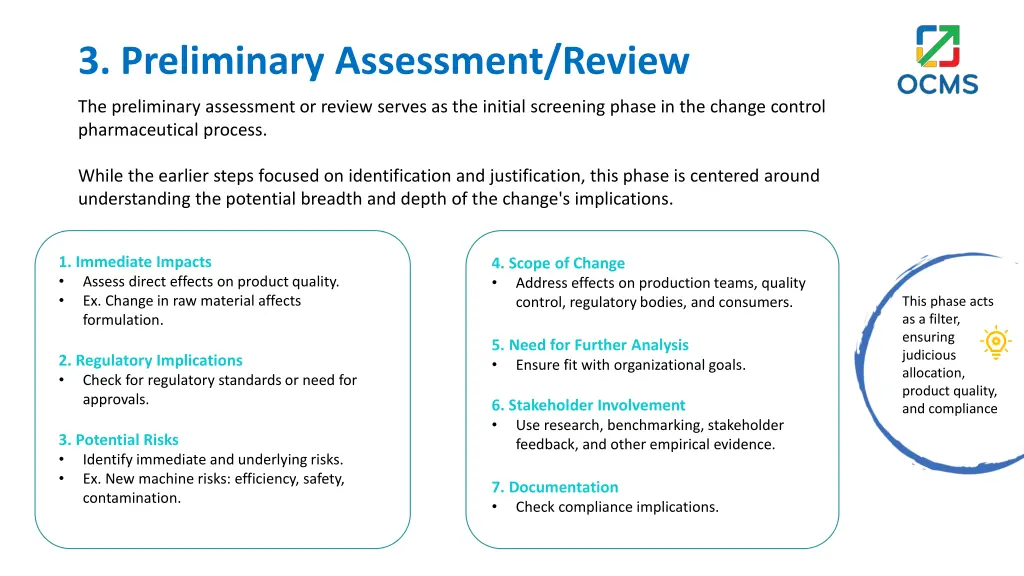 3 preliminary assessment review