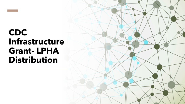 cdc infrastructure grant lpha distribution