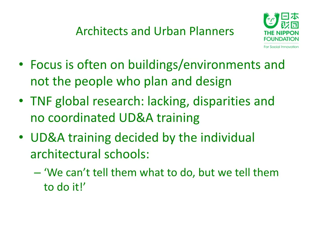 architects and urban planners