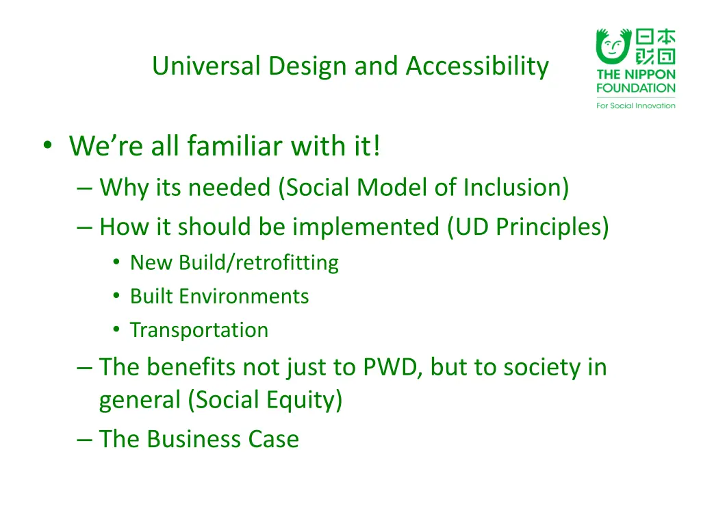 universal design and accessibility