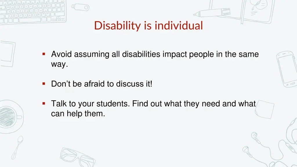 disability is individual