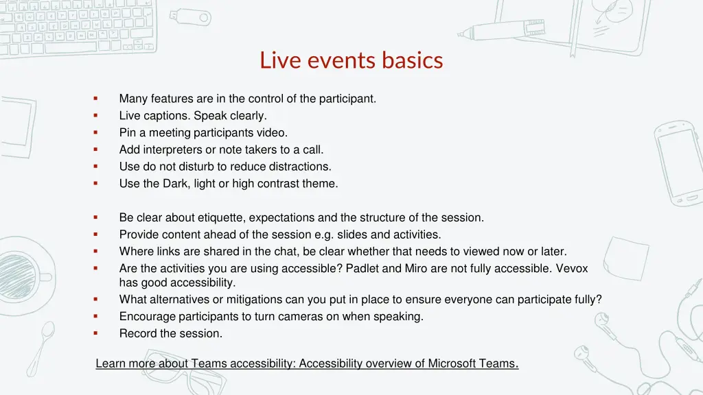 live events basics