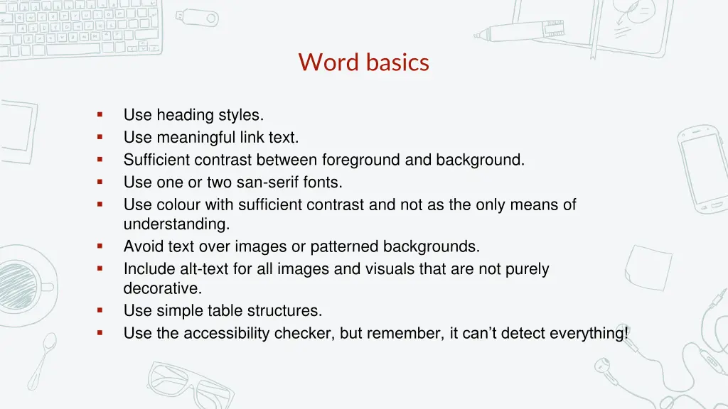word basics