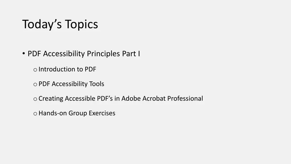 today s topics