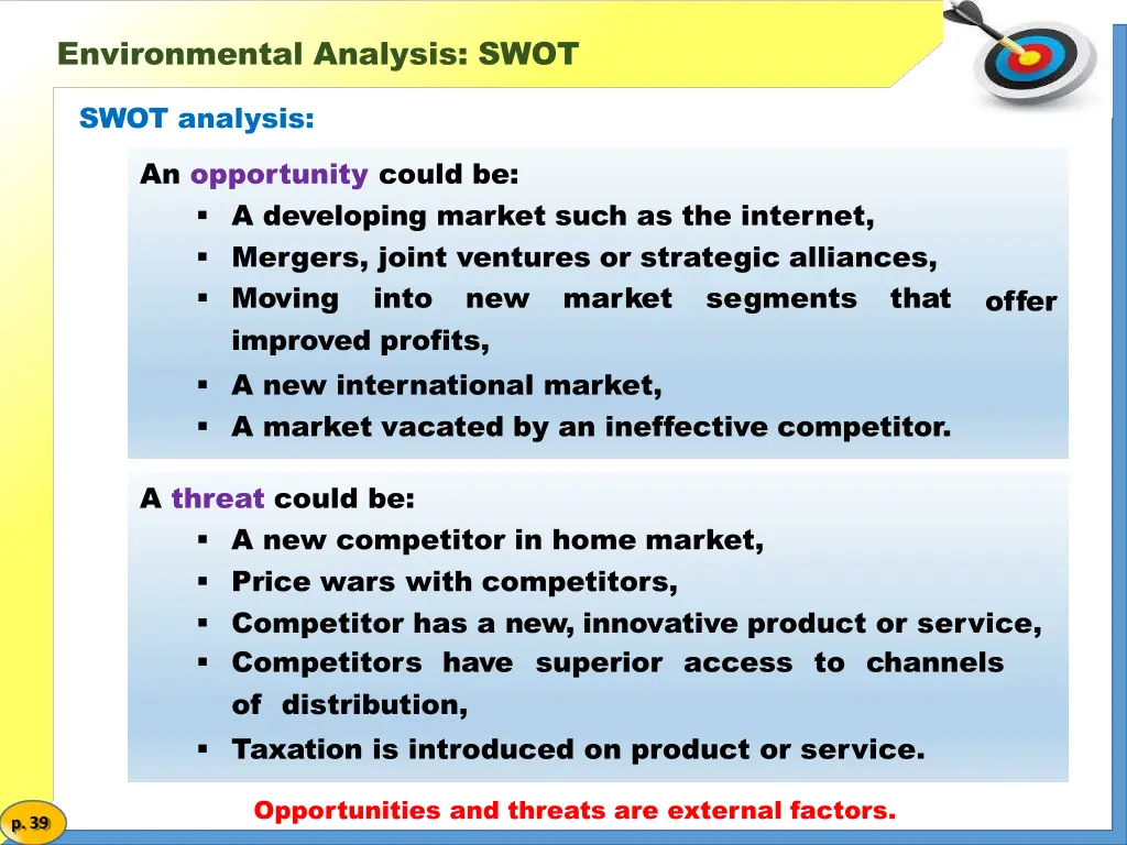 environmental analysis swot 1