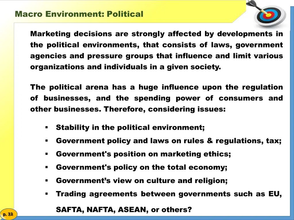 macro environment political