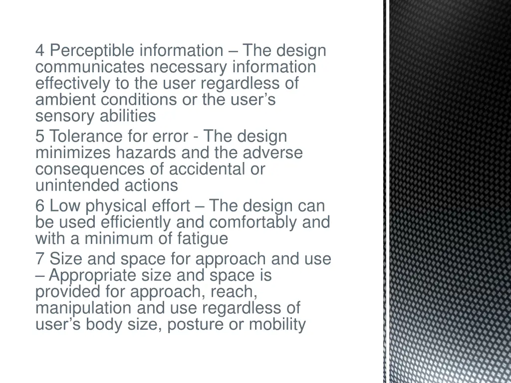 4 perceptible information the design communicates